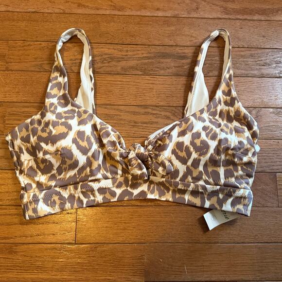 Aerie XL NWT Swim Top Leopard print - Picture 2 of 8